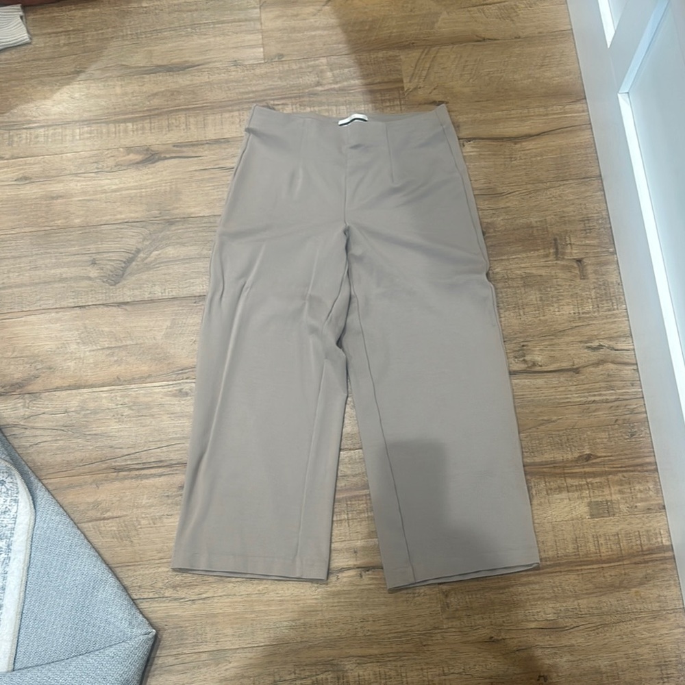 Chic Beige Wide-Leg Trousers